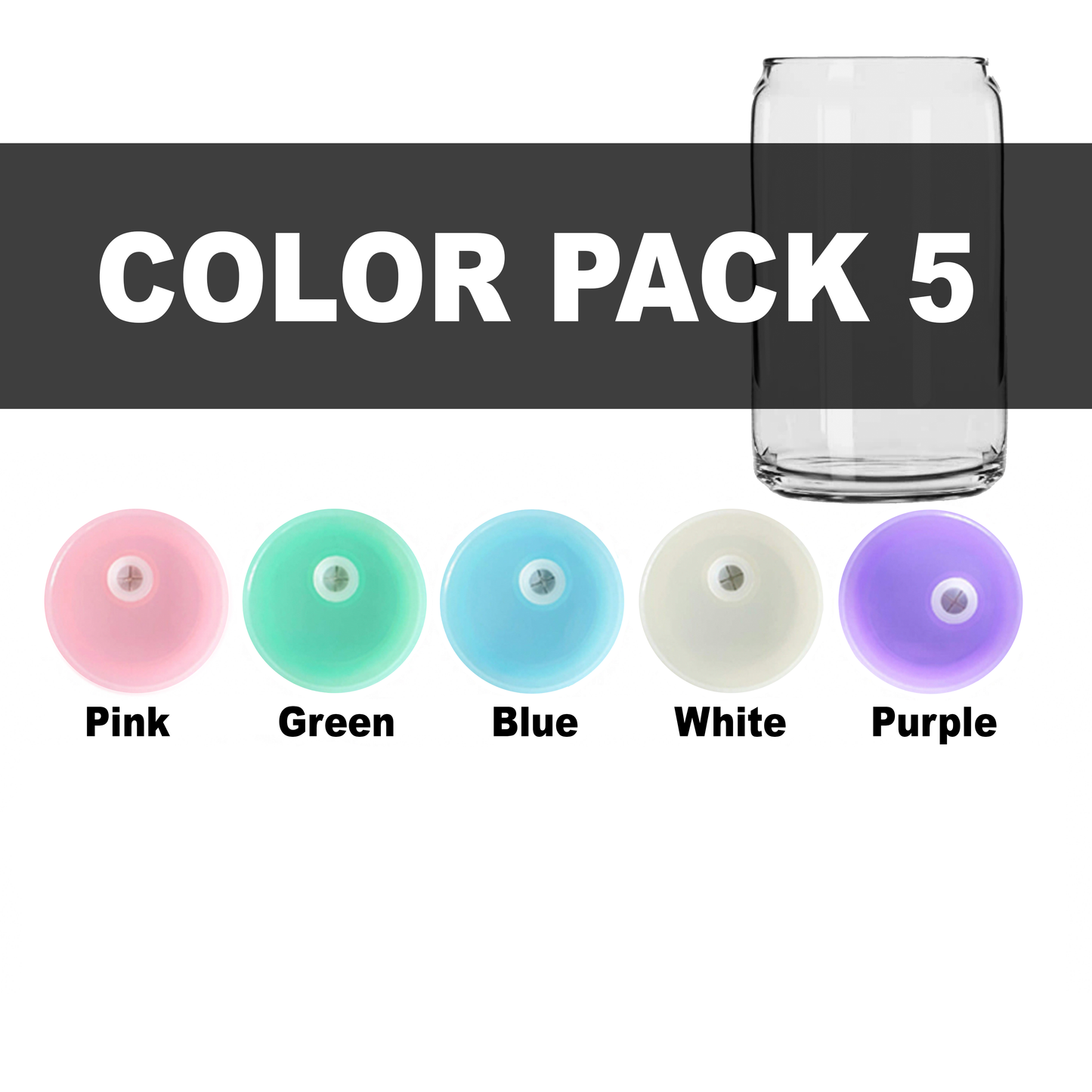 100ct 16oz Colored Plastic Lids - Variety Pack