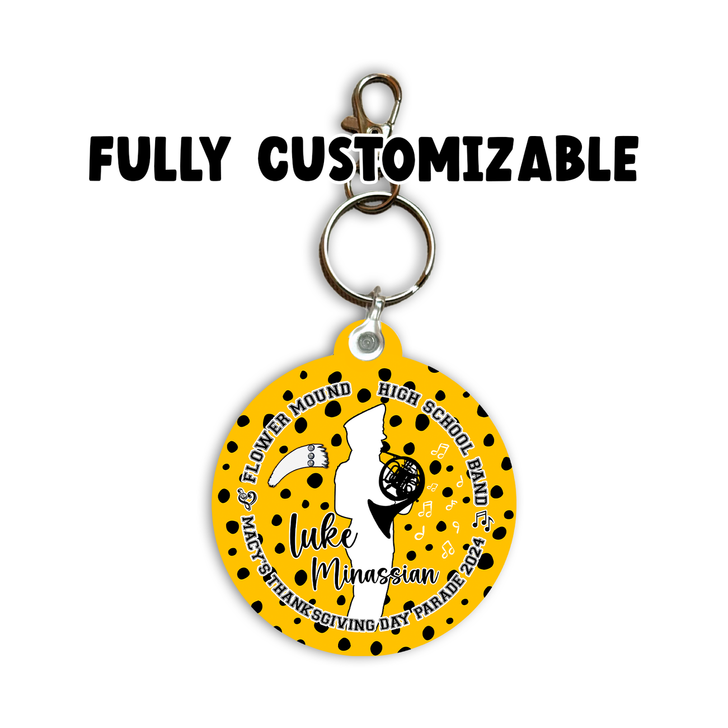 FMHS Marching Band Keychain - Fully Customizable