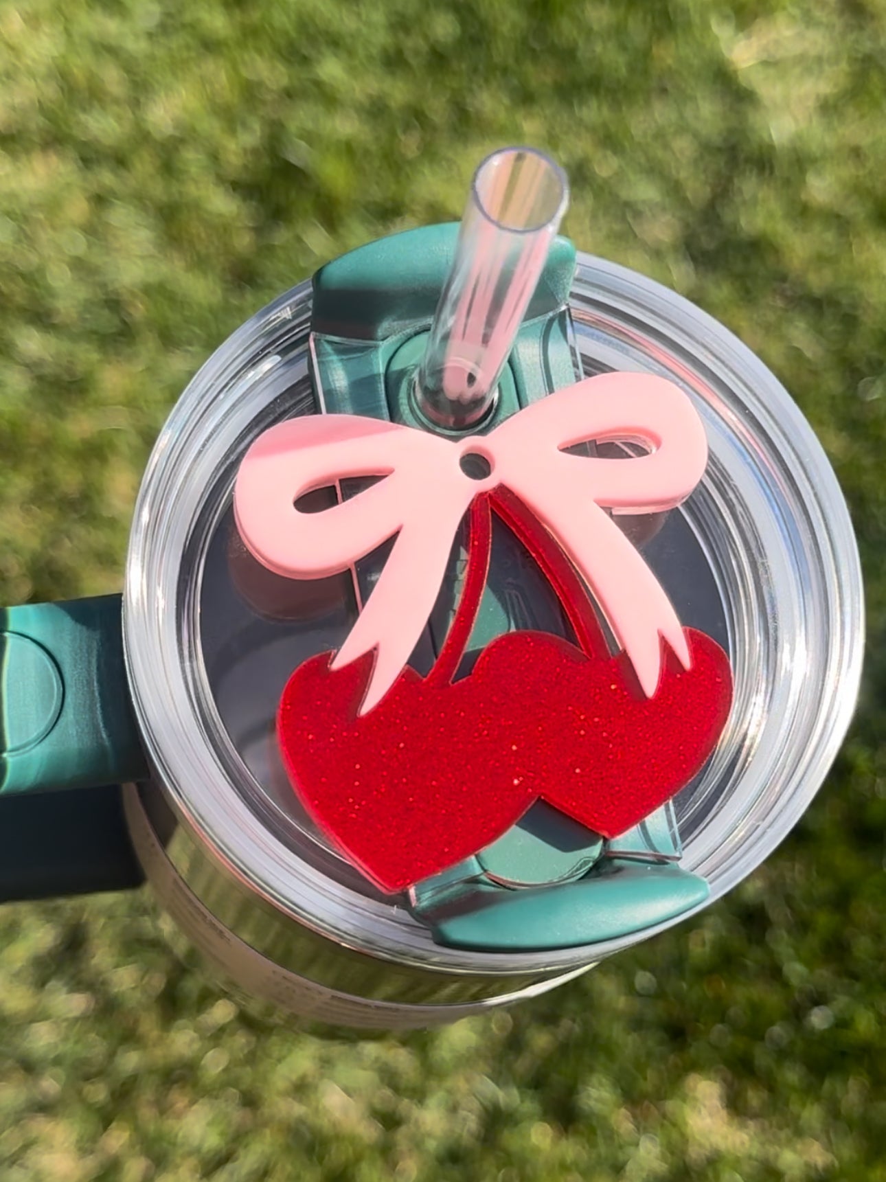 Heart Shaped Cherries Tumbler Topper - 30oz and 40oz sizes