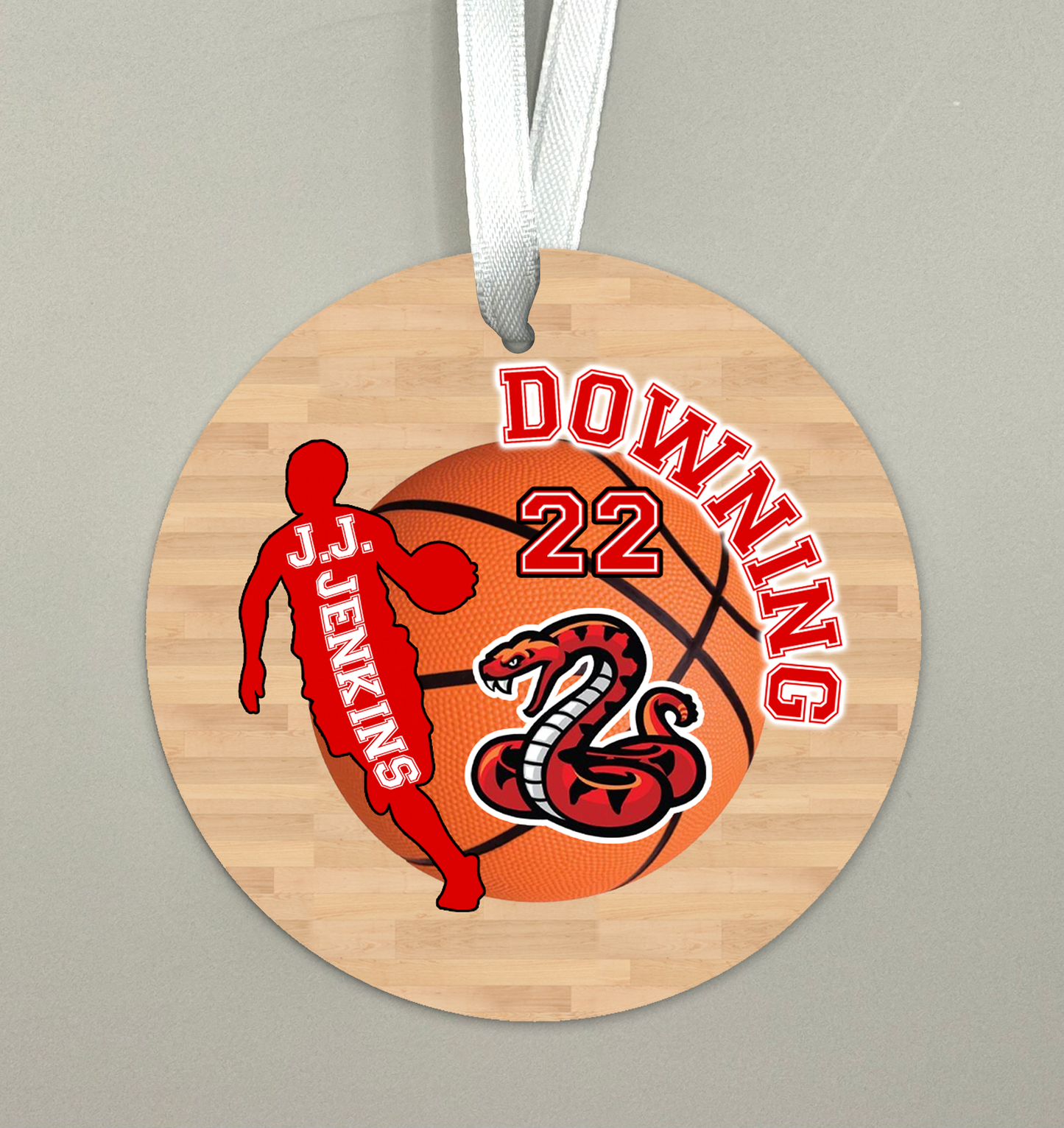 Basketball Ornament - Fully Customizable