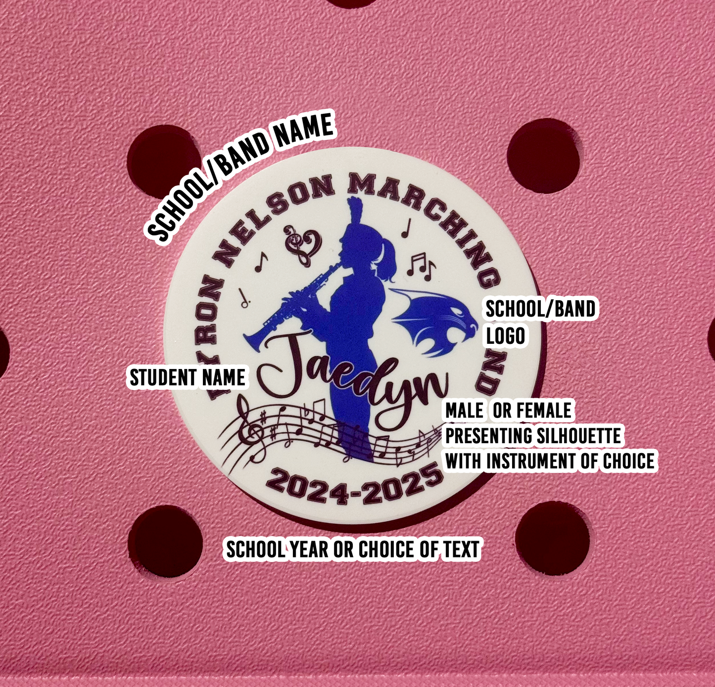 Fully Customizable Marching Band Bogg Bit Charm
