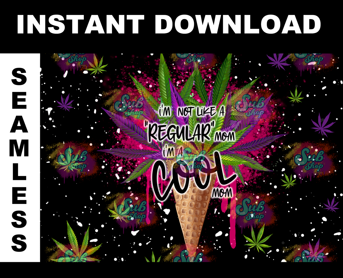 Mary Jane Cool Mom Hookah Top Tumbler Wrap