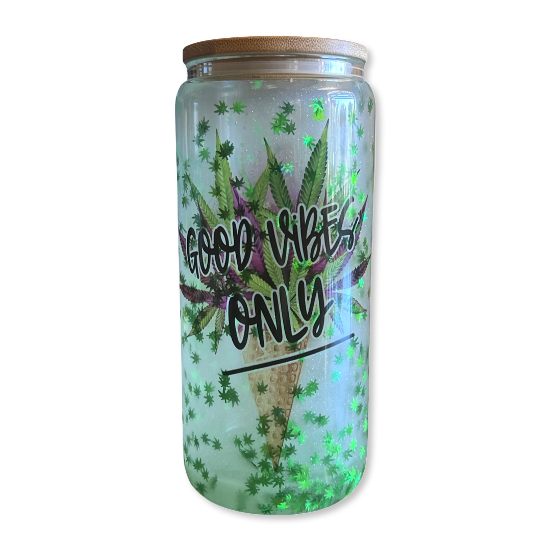 Good Vibes Only - Glow in the Dark Snow Globe Tumbler