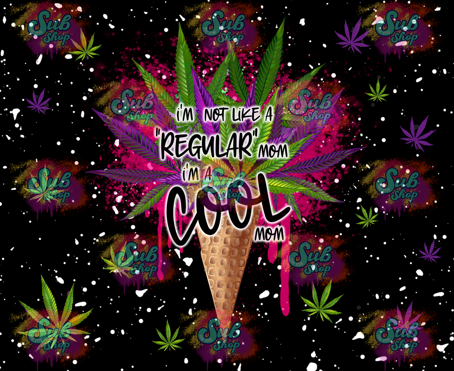 Mary Jane Cool Mom Hookah Top Tumbler Wrap