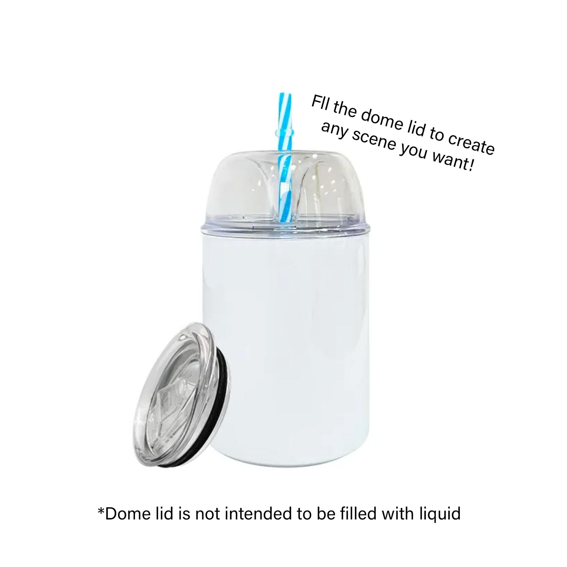 10oz Acrylic Dome Lid Tumbler – Crafty Natty