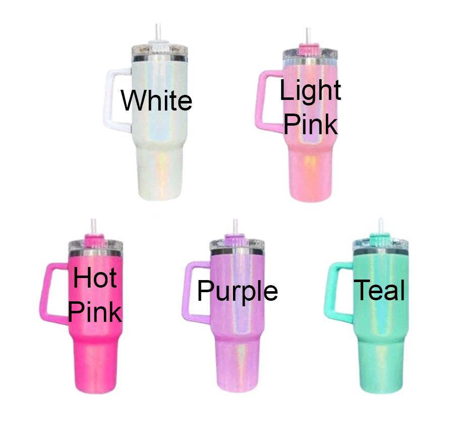 40oz Metallic Shimmer Sublimation Tumbler