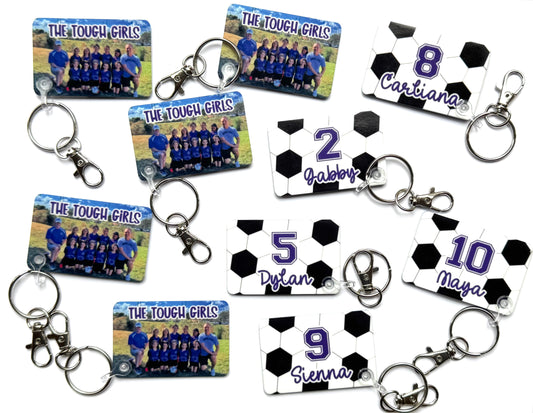 Custom Acrylic Soccer Keychain