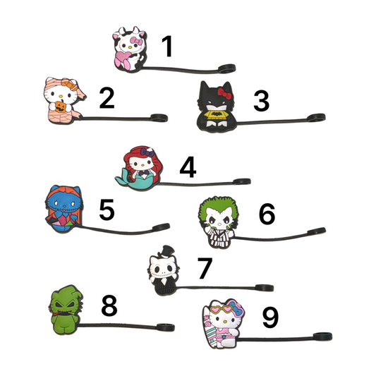 Kitty Dress Up Straw Toppers