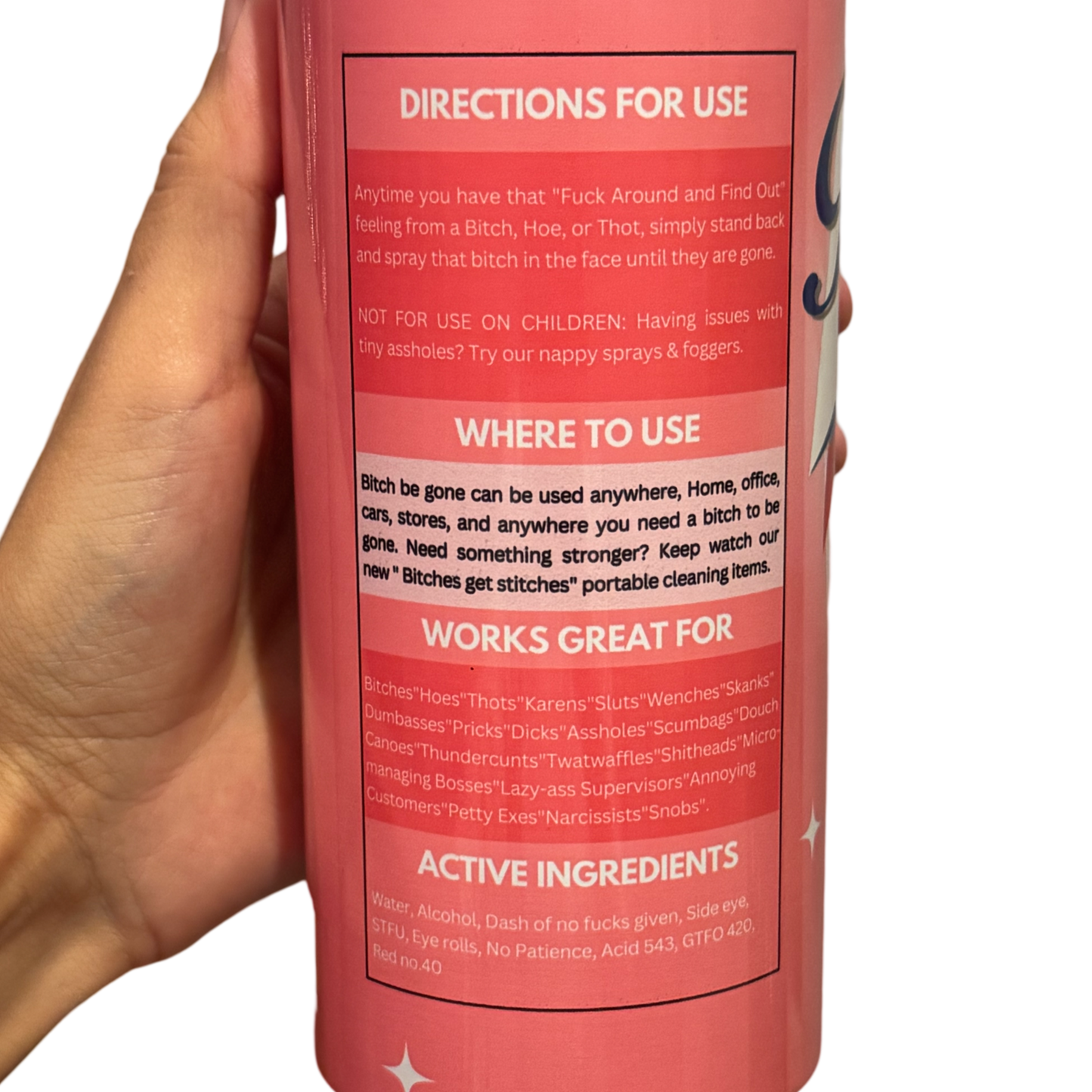 20oz Bitch Be Gone Tumbler - Multiple Colors