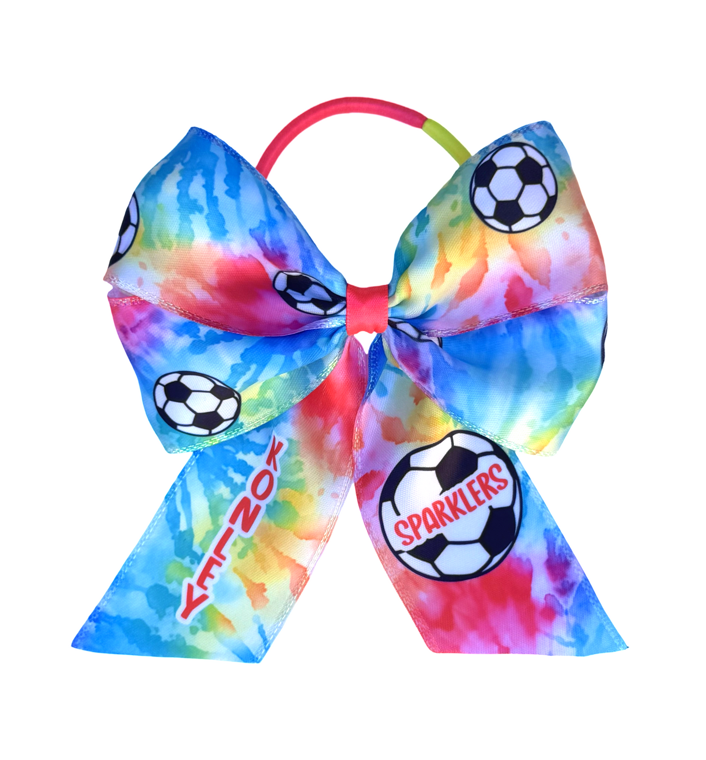 Custom Soccer Bows - With Hair Tie