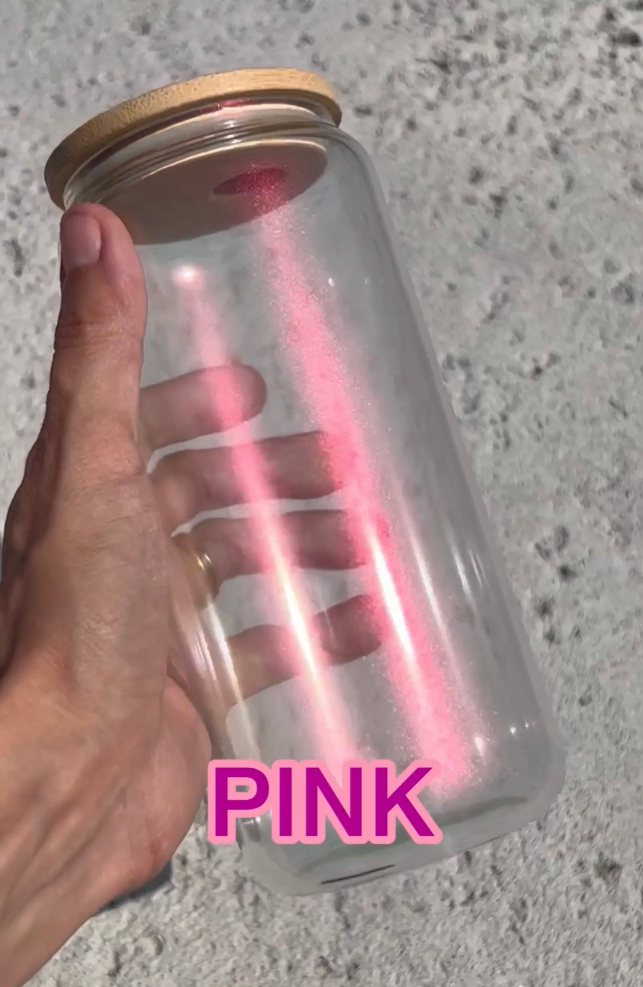 20oz Iridescent Sublimation Glass Cans - Bamboo Lid and Straw