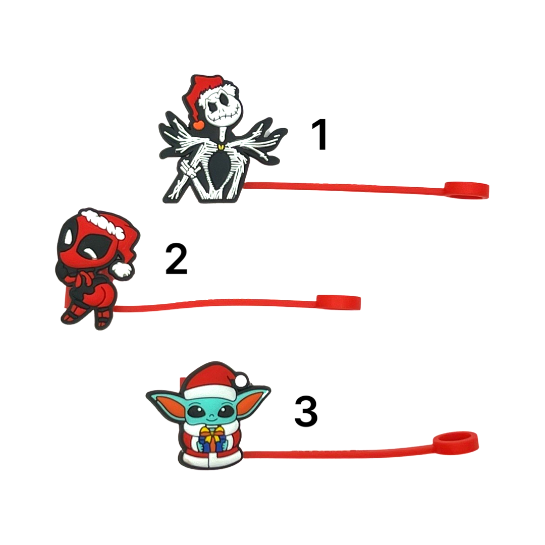 Christmas Characters Straw Toppers