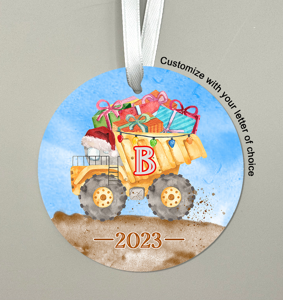 Customizable Dump Truck Ornament