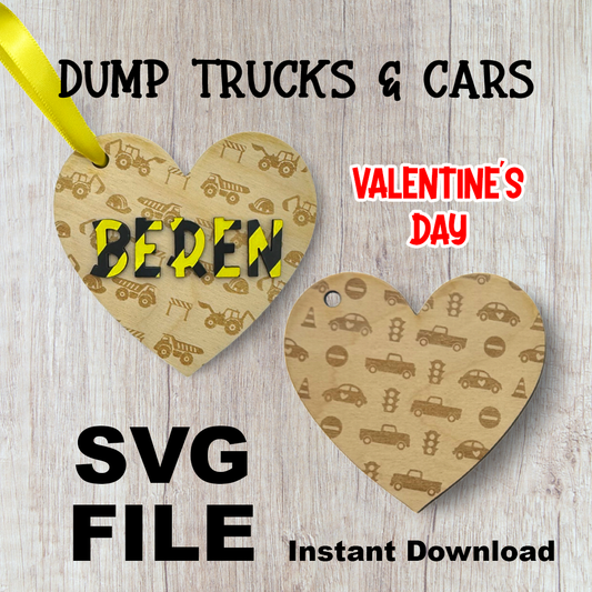Things that Go Valentine's Day Heart Tag SVG Cut Files - Instant Download