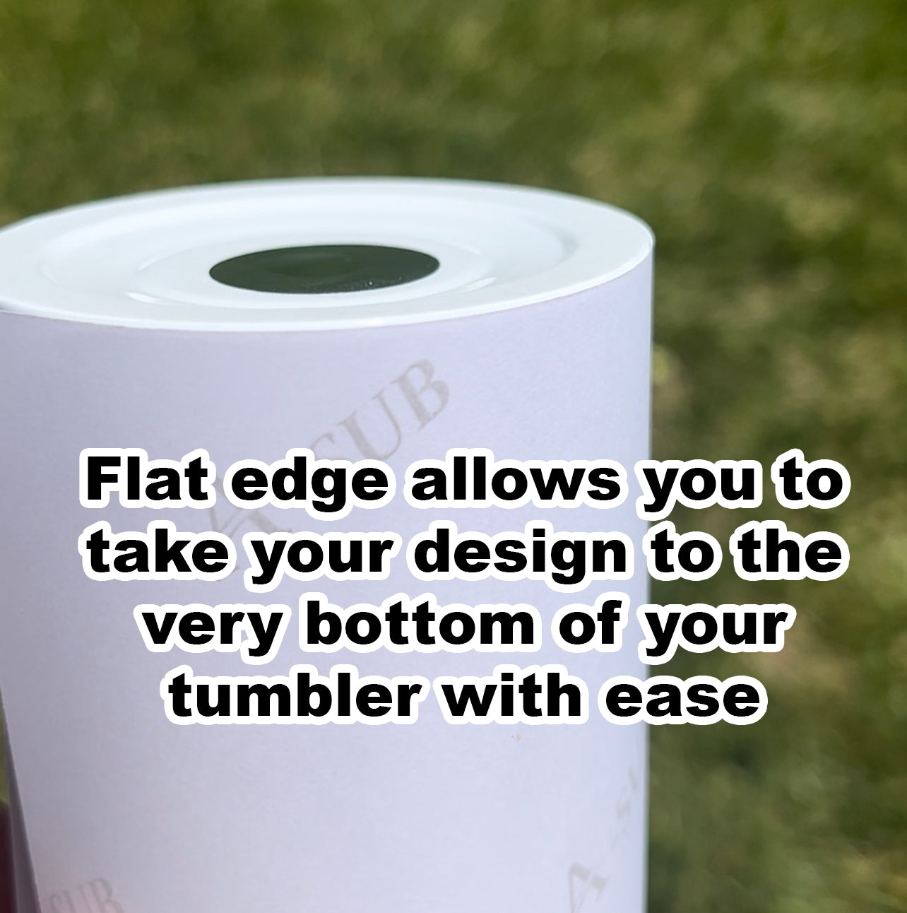 20oz Flat Bottom Sublimation Tumbler with Plastic Straw