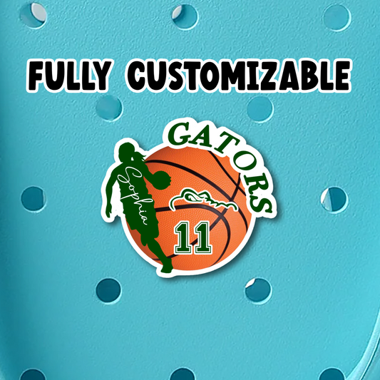 Fully Customizable Girls Basketball Bogg Bit Charm