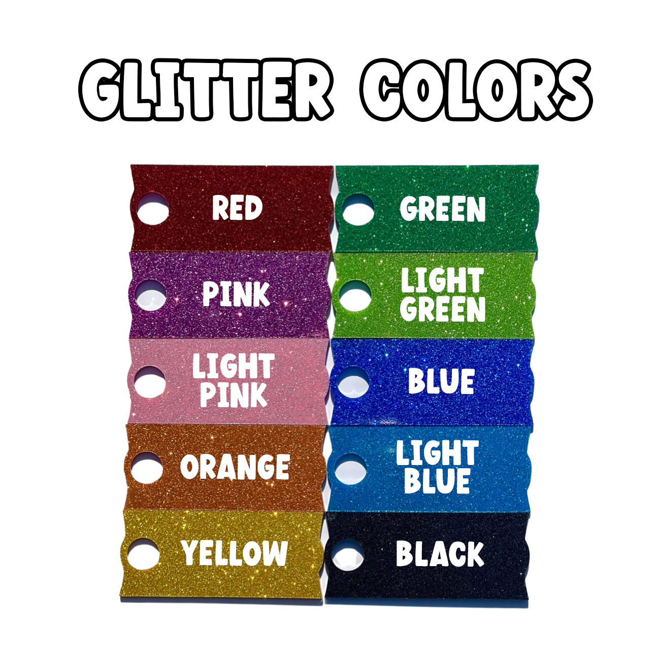 CUSTOM 40oz Glitter Name Plates - Multiple Sizes