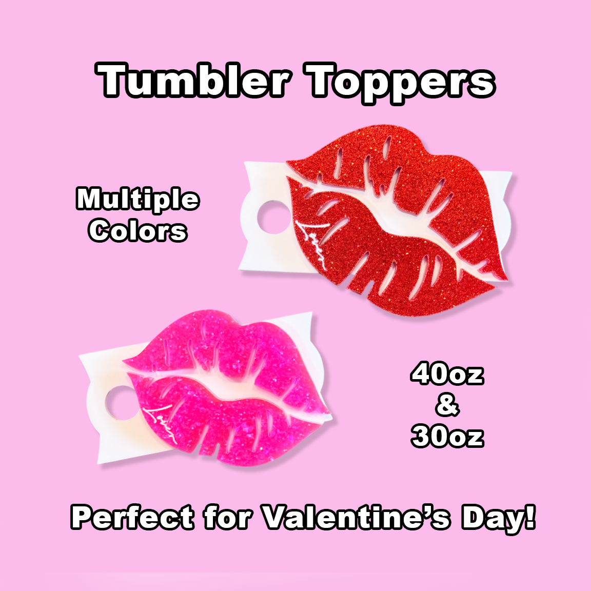 Lover Valentine's Day Tumbler Topper - 30oz and 40oz sizes - Multiple Colors