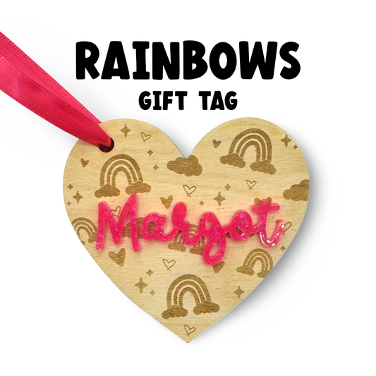 Rainbows Valentine's Day Gift Tag - Customizable
