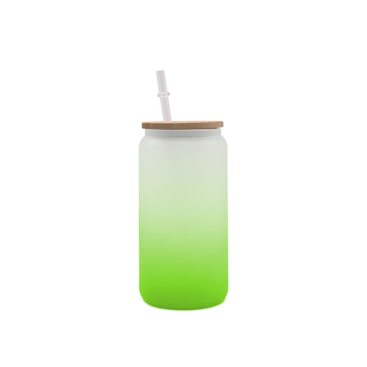 16oz Ombre Sublimation Glass Tumbler with Bamboo Lid and Straw - 50 PACK