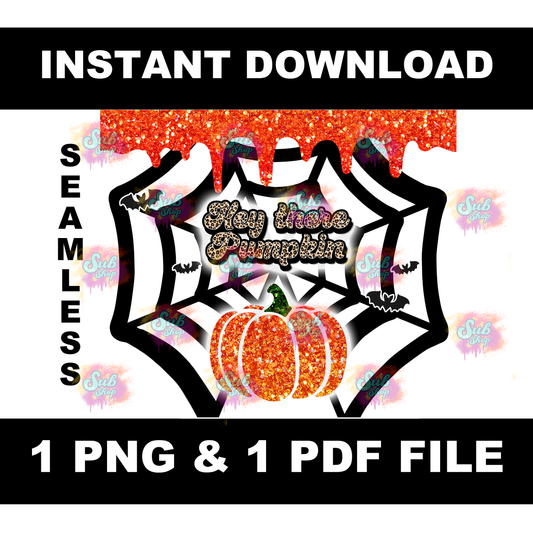 Hey There Pumpkin Leopard Glitter Digital File - PNG - PDF - Instant Download